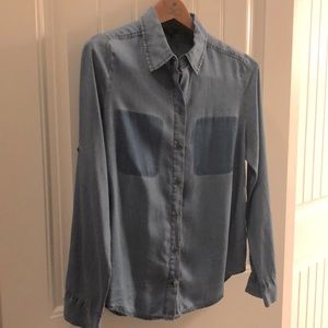 Boutique soft cotton Jean shirt with pocket look